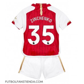 Arsenal Oleksandr Zinchenko #35 Primera Equipación Niños 2023-24 Manga Corta (+ Pantalones cortos)